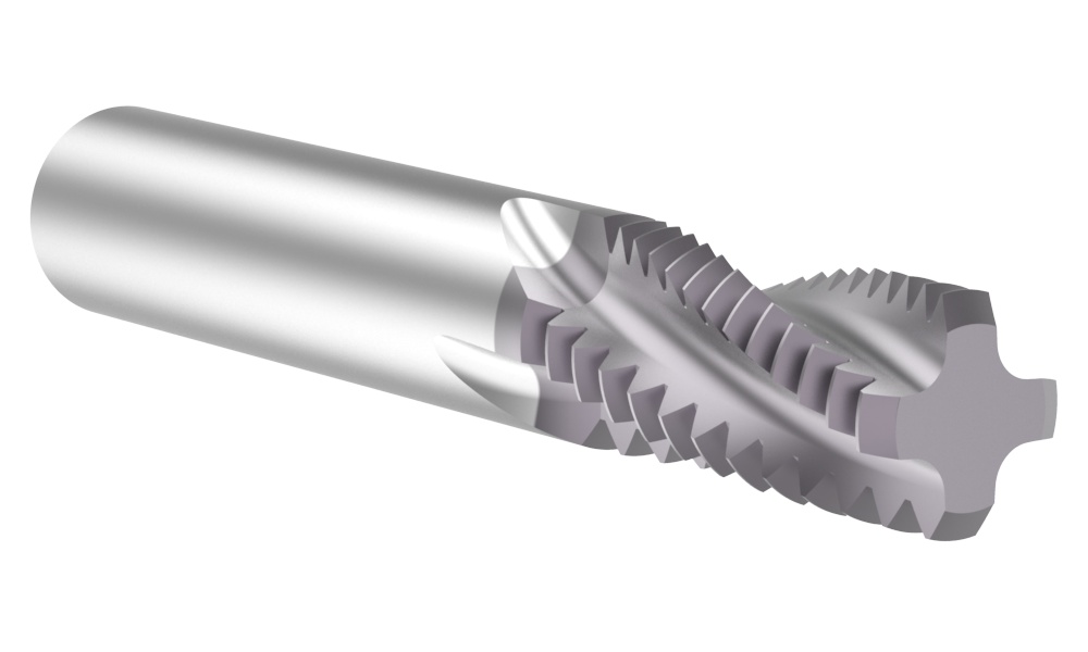 Picture of Thread Mill USA TM24300 Carbide M24 x 3.00mm Metric 0.620 Cut Dia Cylindrical 0.6250 4.000 OAL TIALN